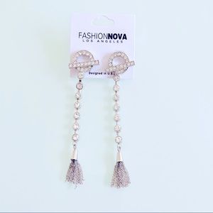 Fashion Nova Earrings - Silver Dangles